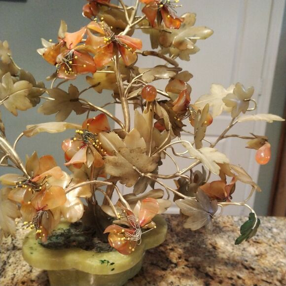 LARGE VINTAGE JAPANESE JADE TREE 14" TALL - Picture 6 of 16